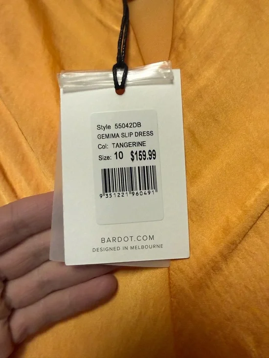 Bardot Yellow/Orange Silk Dress - Picture 4 of 4